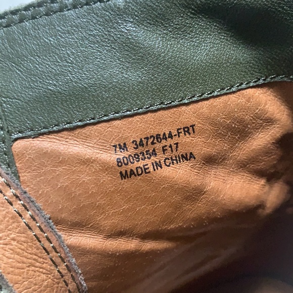 Frye Myra Lug Combat Boot, Olive Green Suede, Women’s Size 7 - Picture 3 of 6